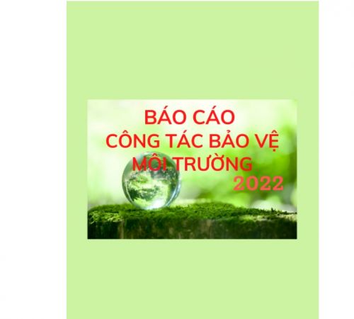 Báo cáo công tác bảo vệ môi trường 2022 