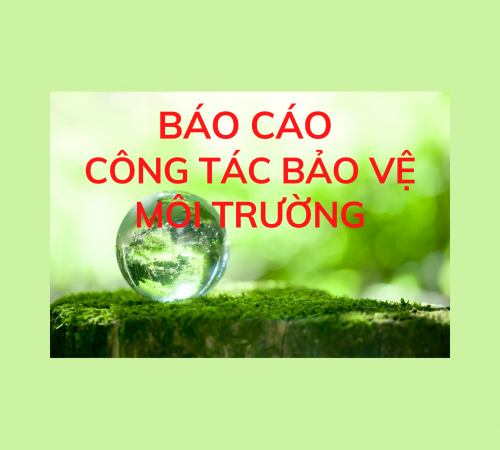 BÁO CÁO CÔNG TÁC BẢO VỆ MÔI TRƯỜNG