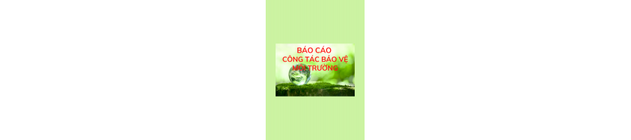 BÁO CÁO CÔNG TÁC BẢO VỆ MÔI TRƯỜNG